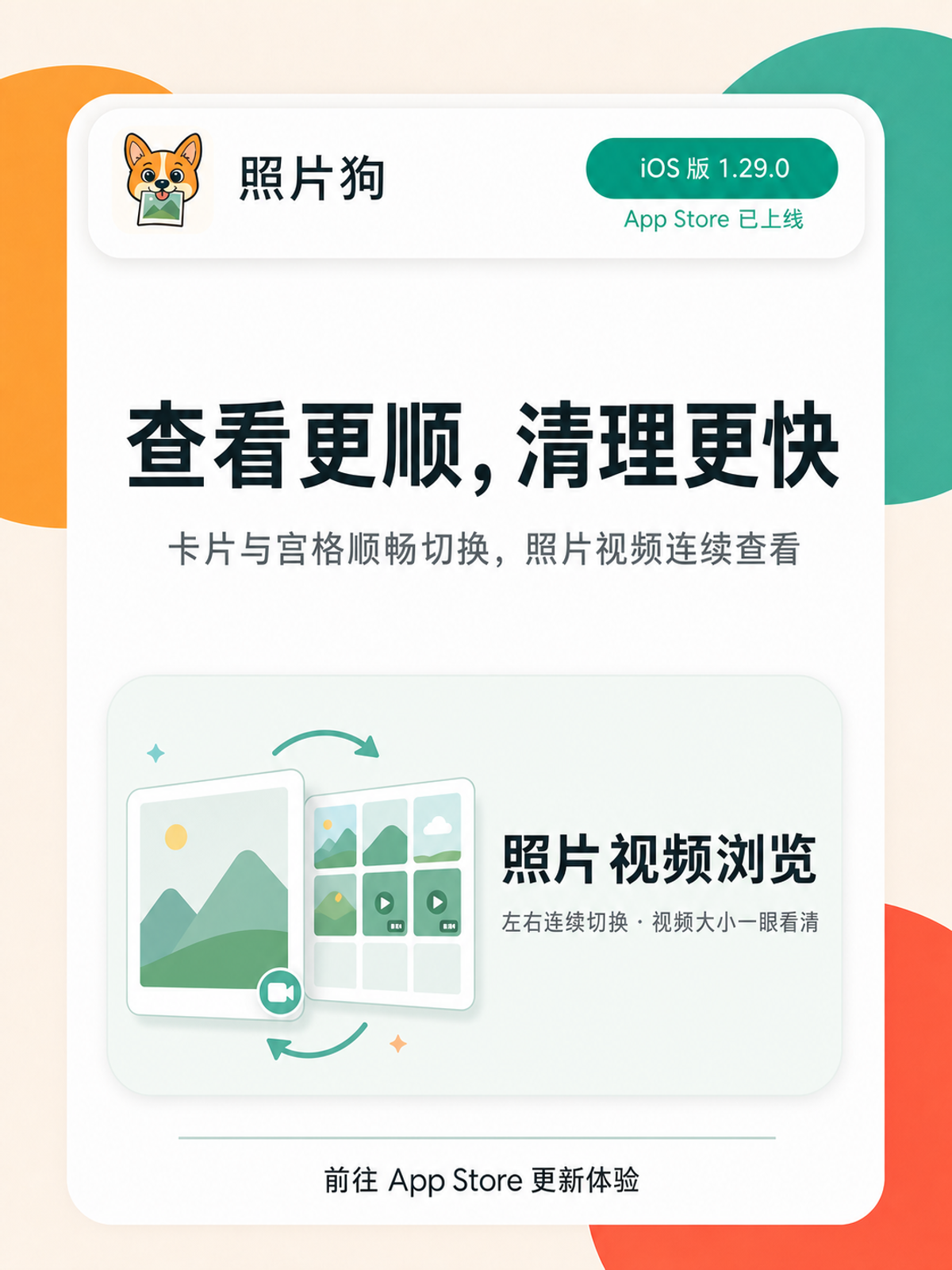 照片狗 1.29.0 卡片与宫格浏览更新