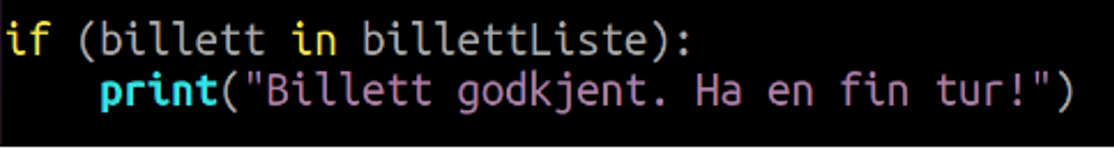 Slik kan det se ut når vi skriver kode.