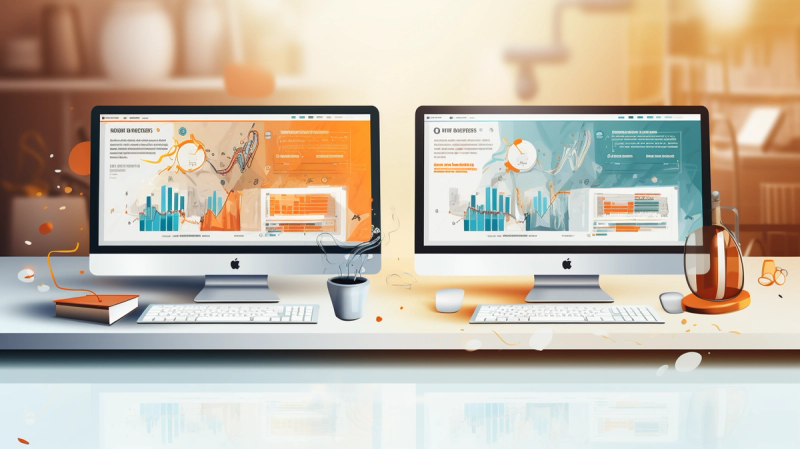 Nettside redesign A/B testing - Bilder av A/B testing fra leverandør av nettside