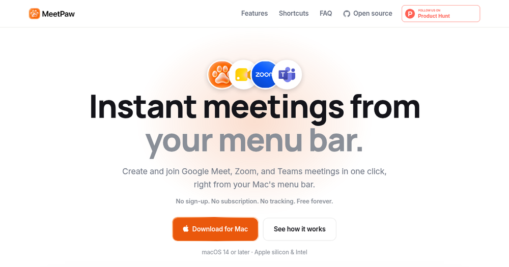 MeetPaw homepage MeetPaw homepage