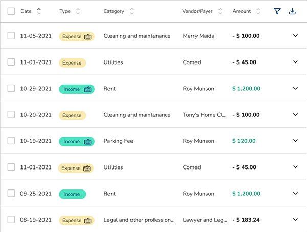 Avail accounting dashboard product UI for DIY landlords Avail accounting dashboard product UI for DIY landlords
