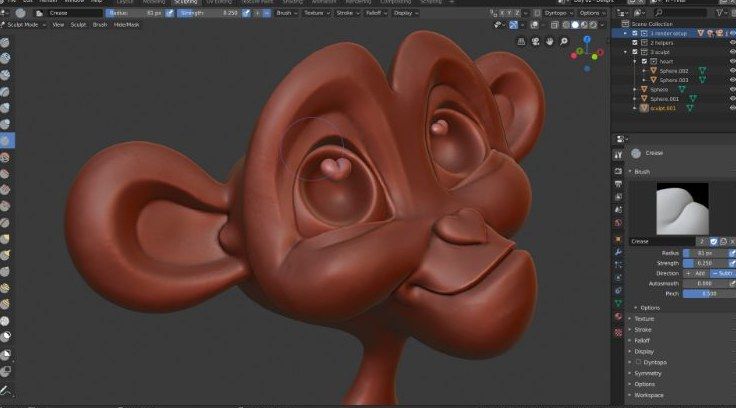 Blender sculpt mode UI — best 3d modeling software free pick