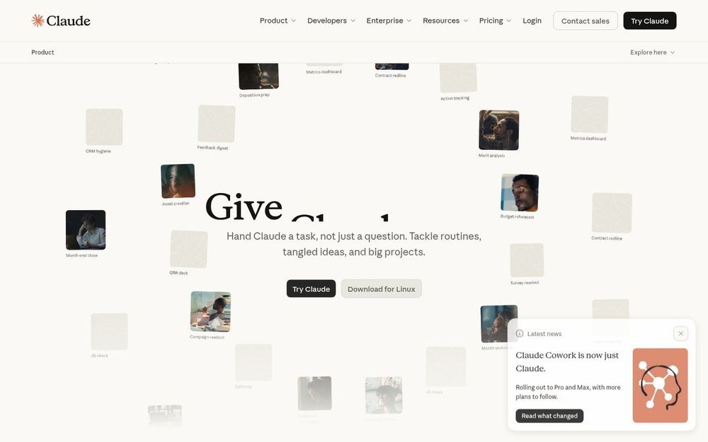 Claude by Anthropic product page for long reading school work