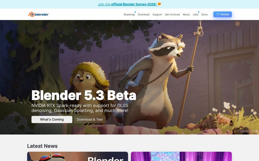 Blender official homepage