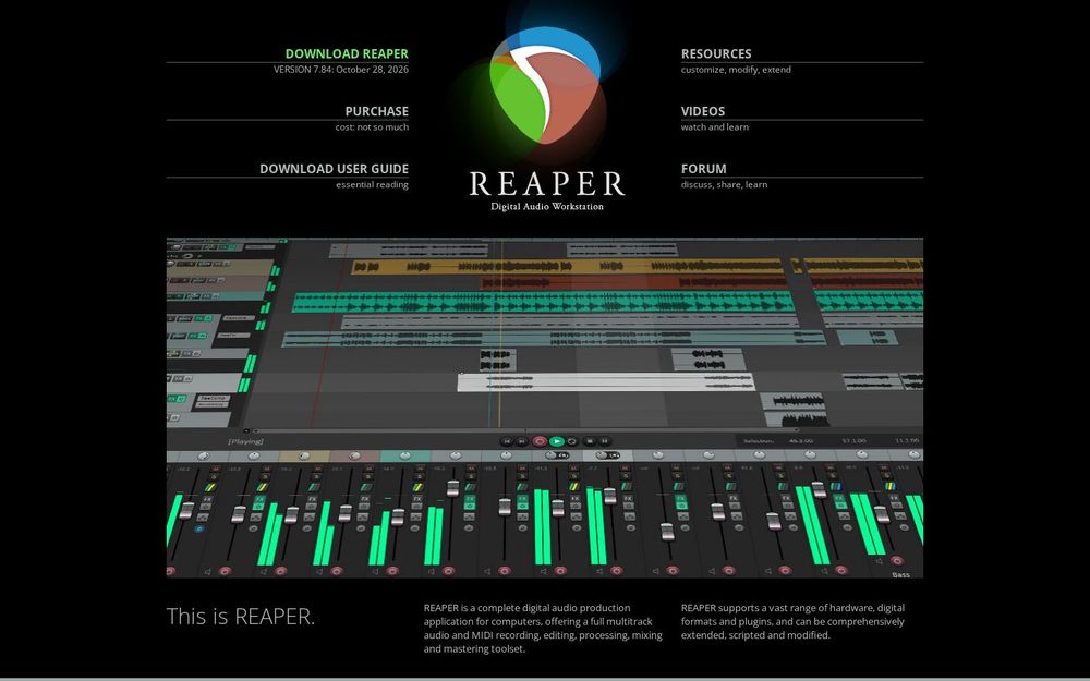 REAPER official site