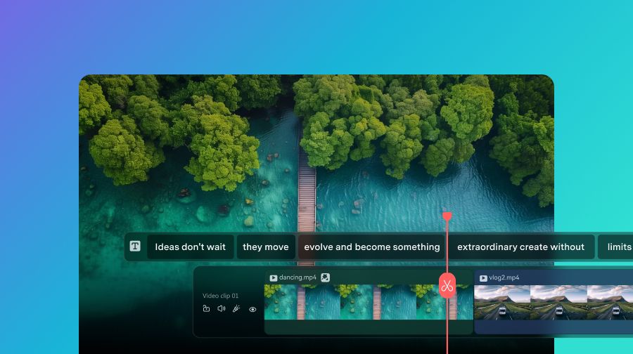 Wondershare Filmora beginner timeline editing UI — official product marketing