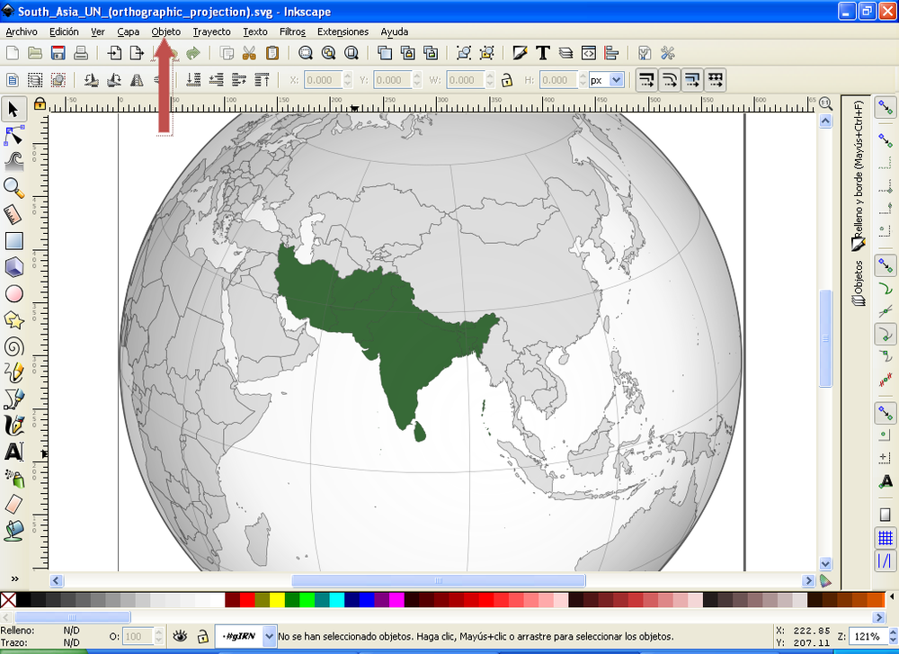 Inkscape vector drawing software UI with artwork Inkscape vector drawing software UI with artwork