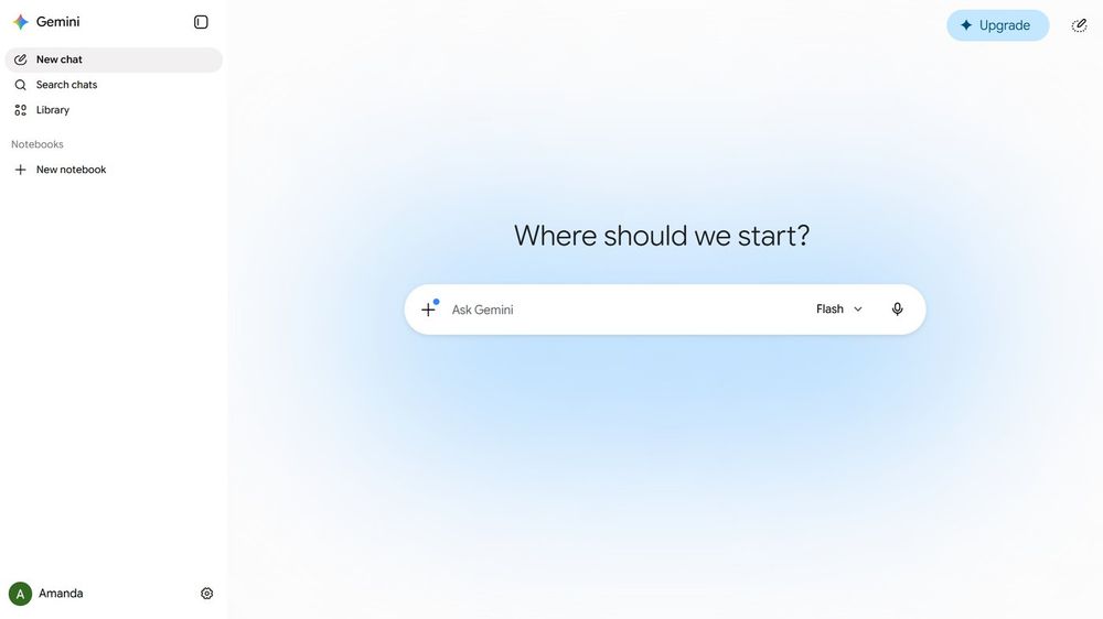 Google Gemini chat UI for students