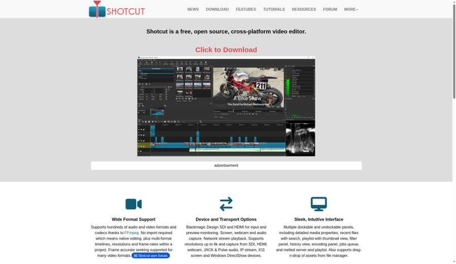 Shotcut timeline