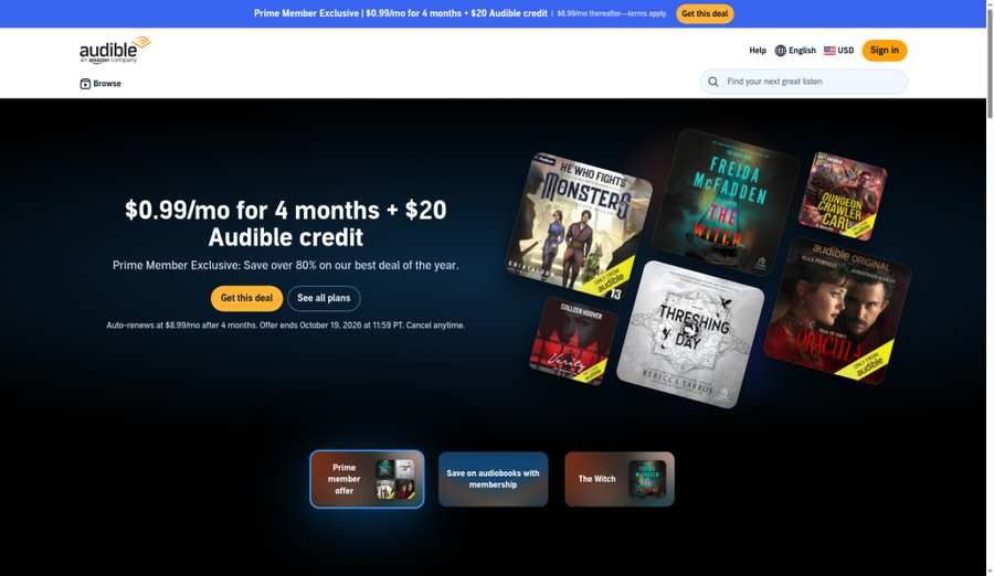 Audible player UI Audible player UI