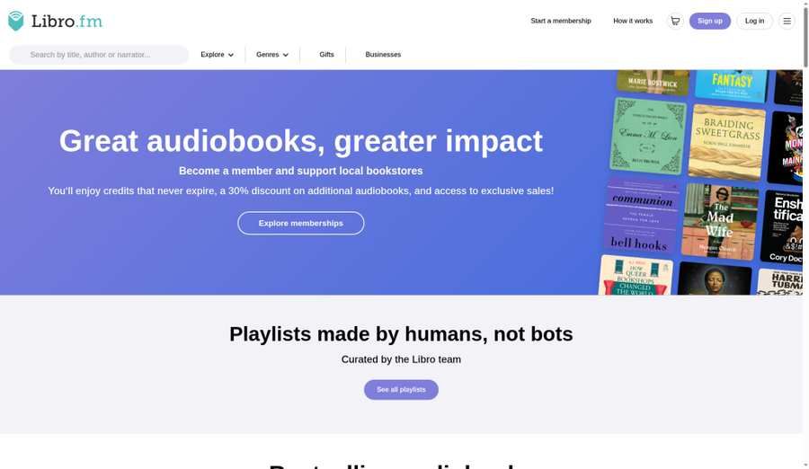 Libro.fm UI Libro.fm UI