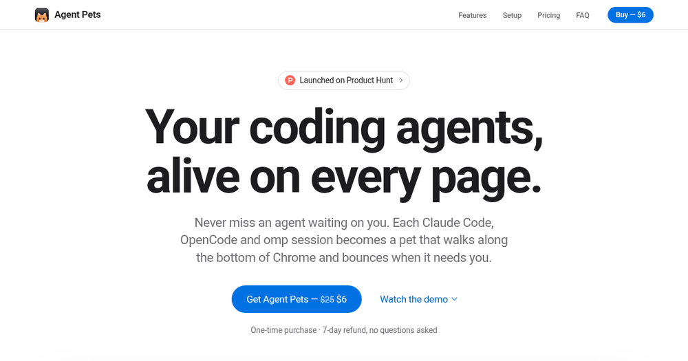 Agent Pets homepage Agent Pets homepage