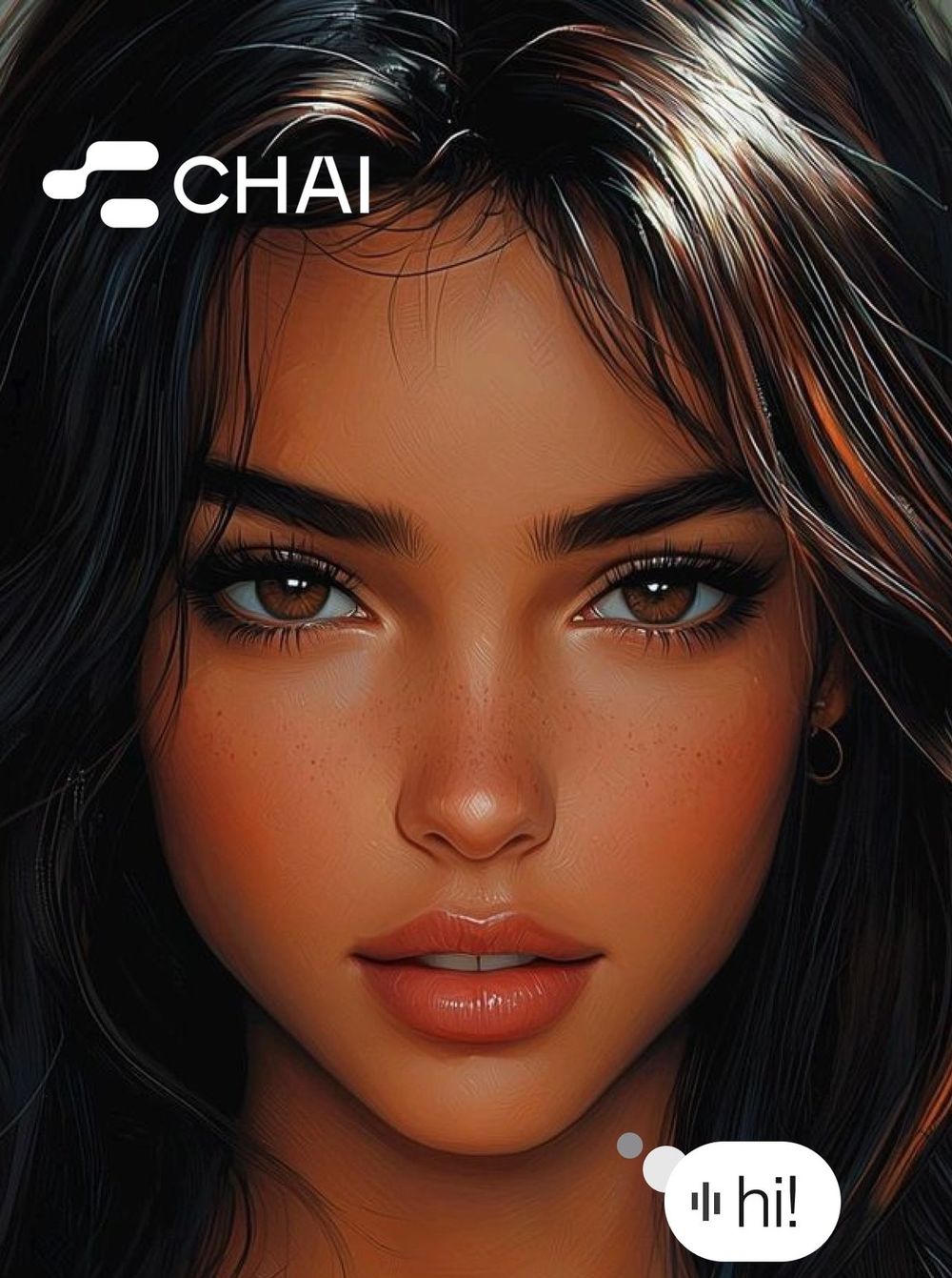 Chai social AI chatbot mobile UI for character chat