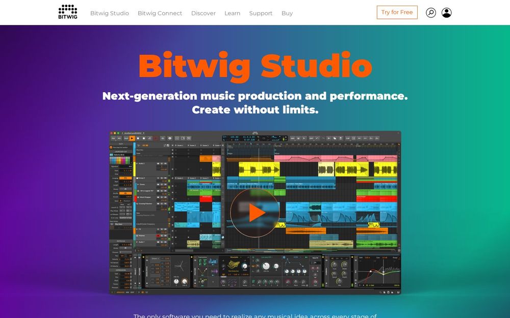Bitwig Studio official site