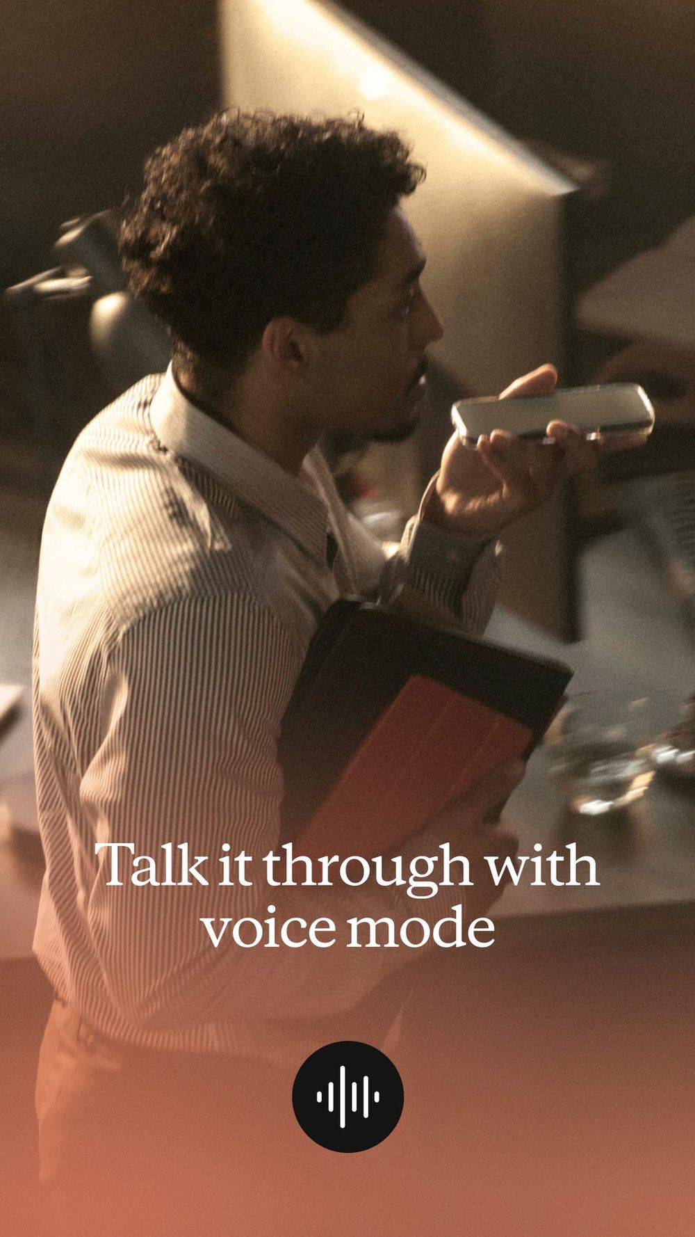 Claude by Anthropic iPhone Voice Mode product UI