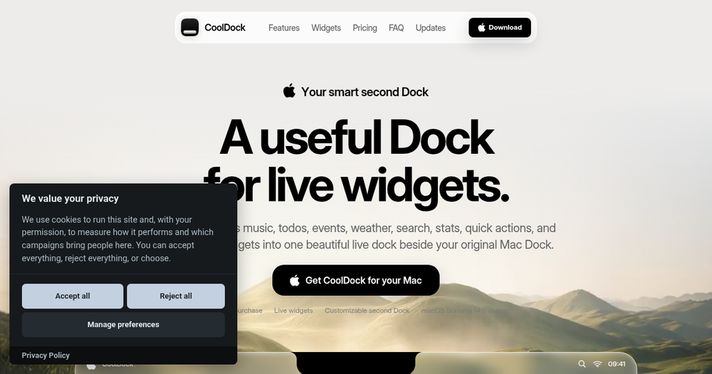 CoolDock homepage CoolDock homepage