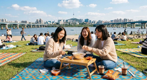 [K-Food] 🍜 Hangang Picnic: The Magic of "Riverfront Ramen" and a Picnic Mat!