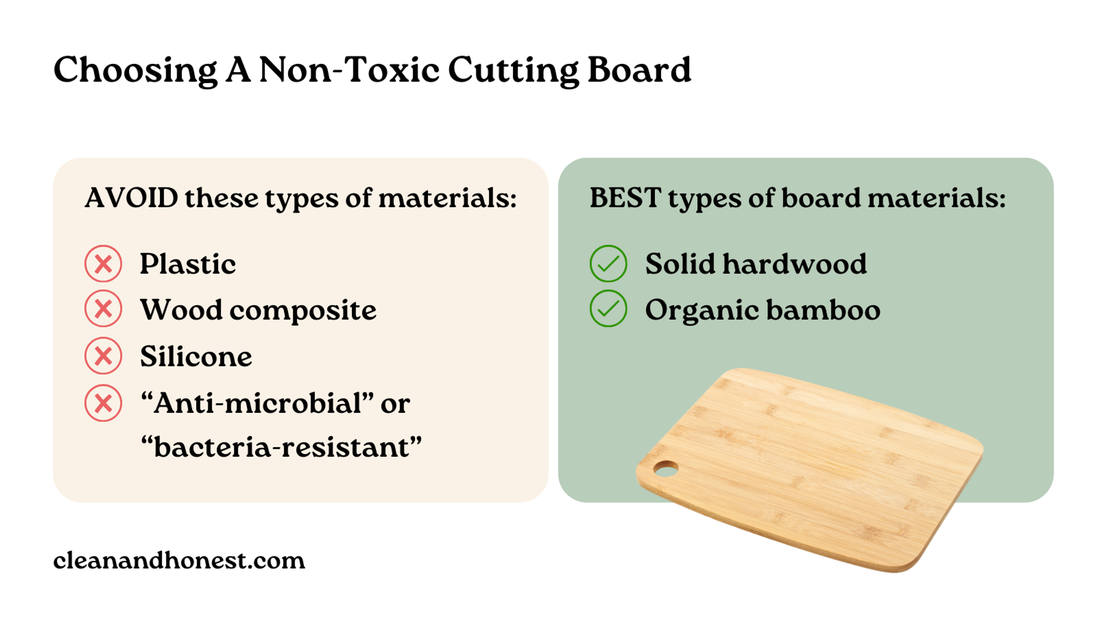 types of cutting board materials