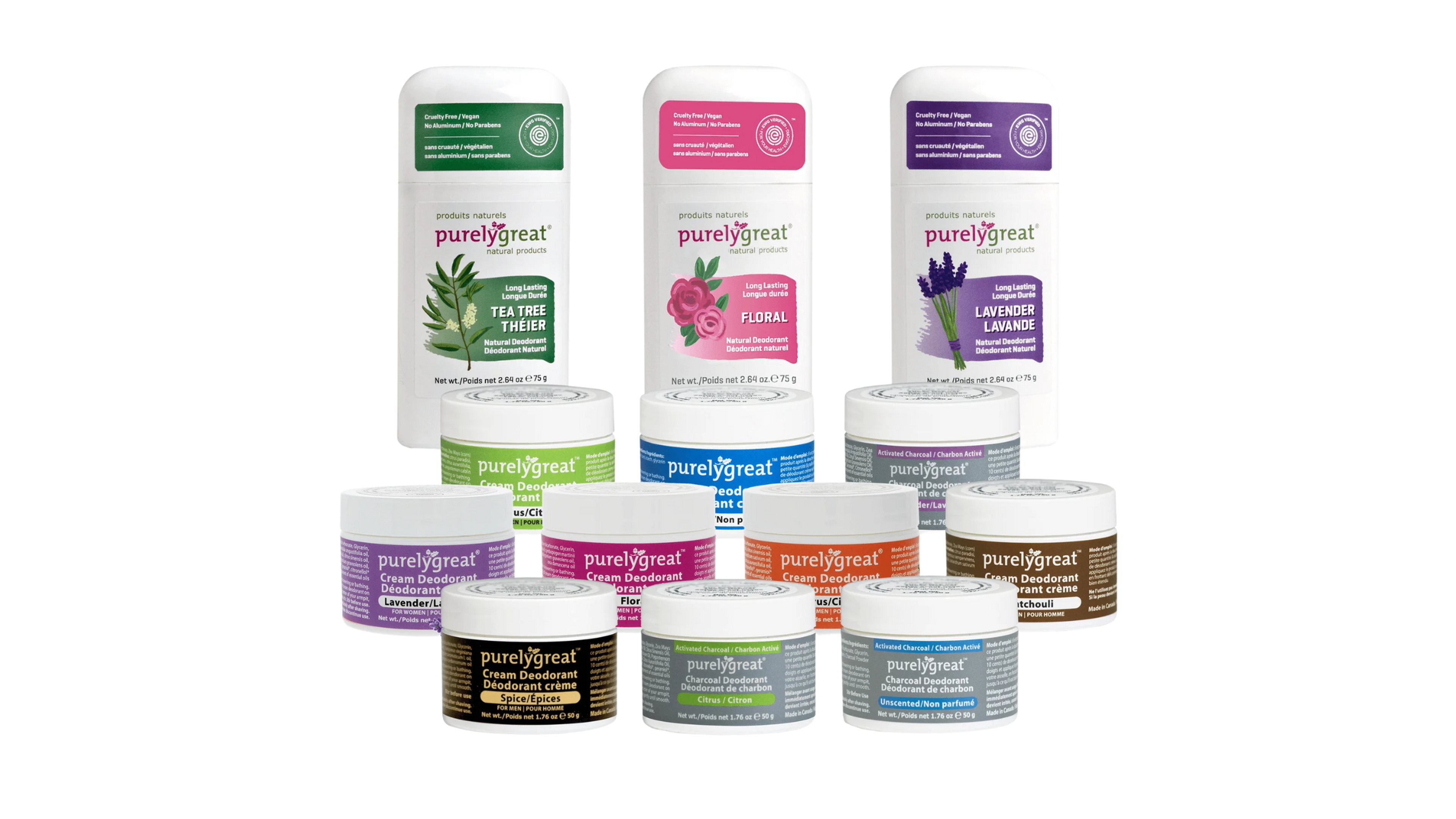 Purely Great deodorants