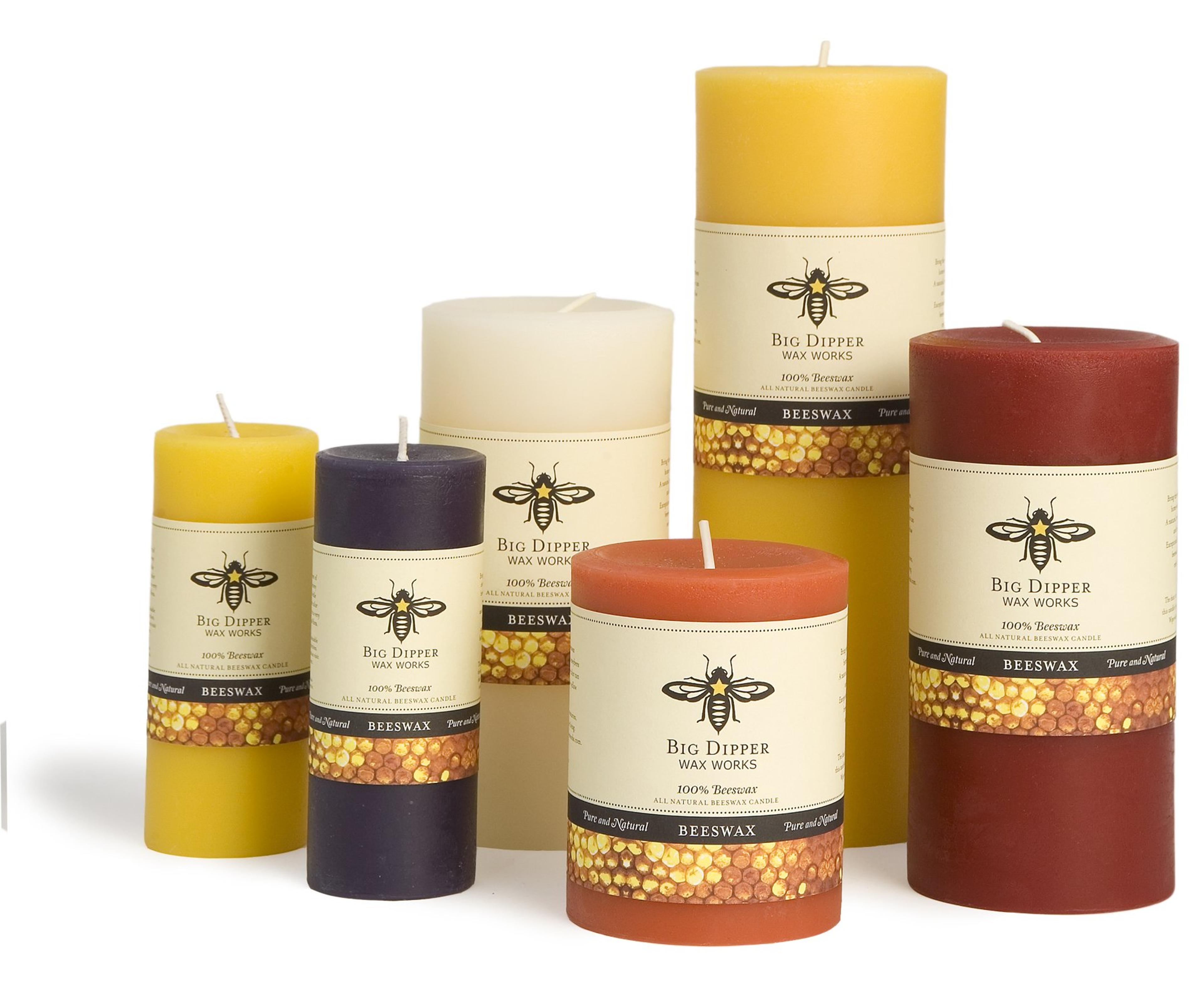 Big Dipper beeswax candles