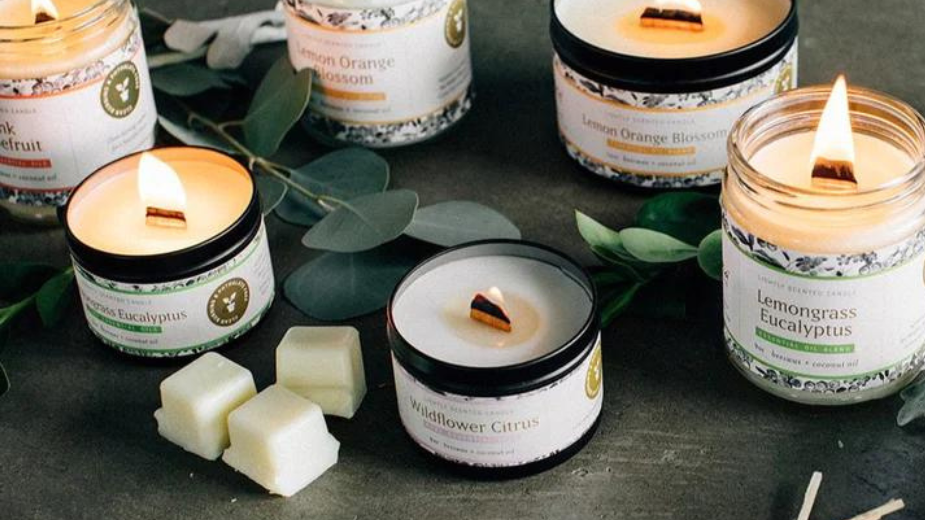 beeswax and coconut oil candles