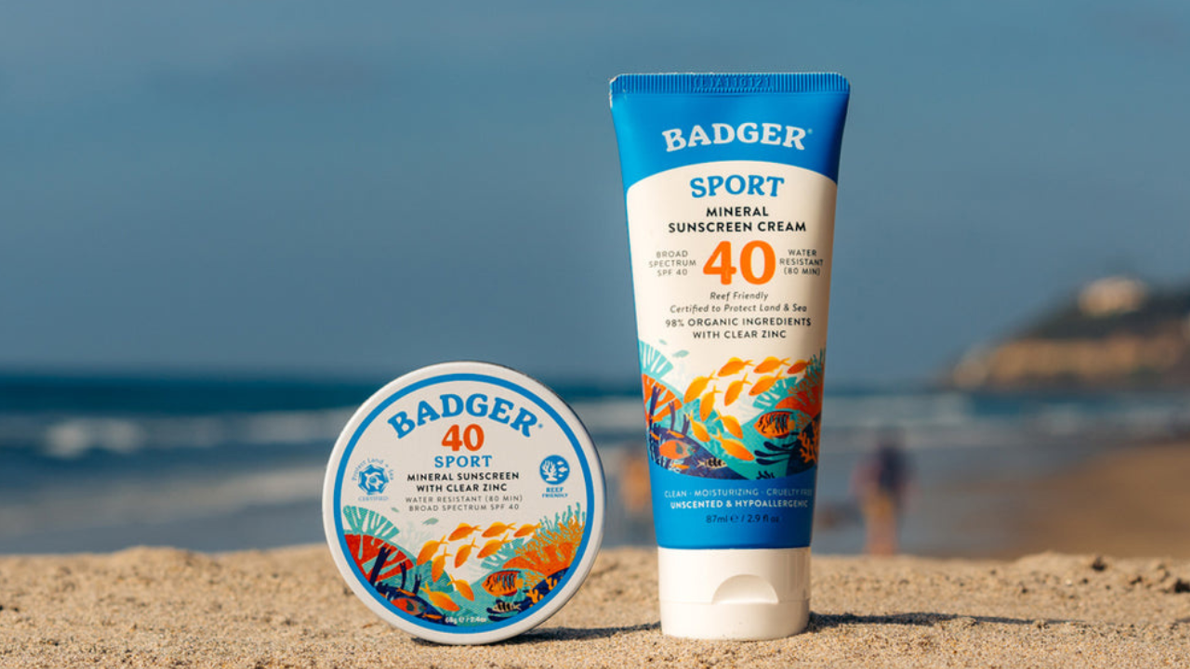 Badger is an excellent choice for clean and reef-safe sunscreens.