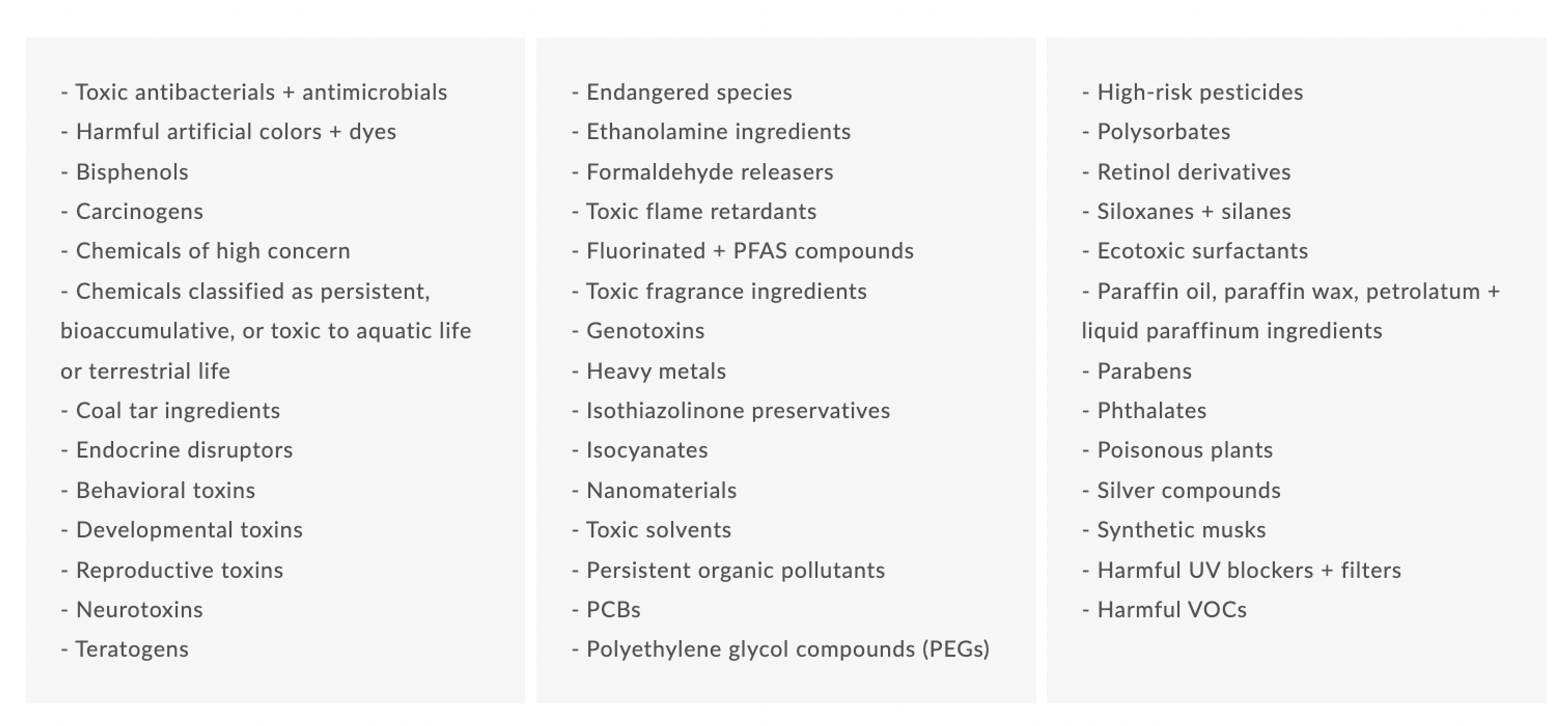 This is a list of harmful additives.