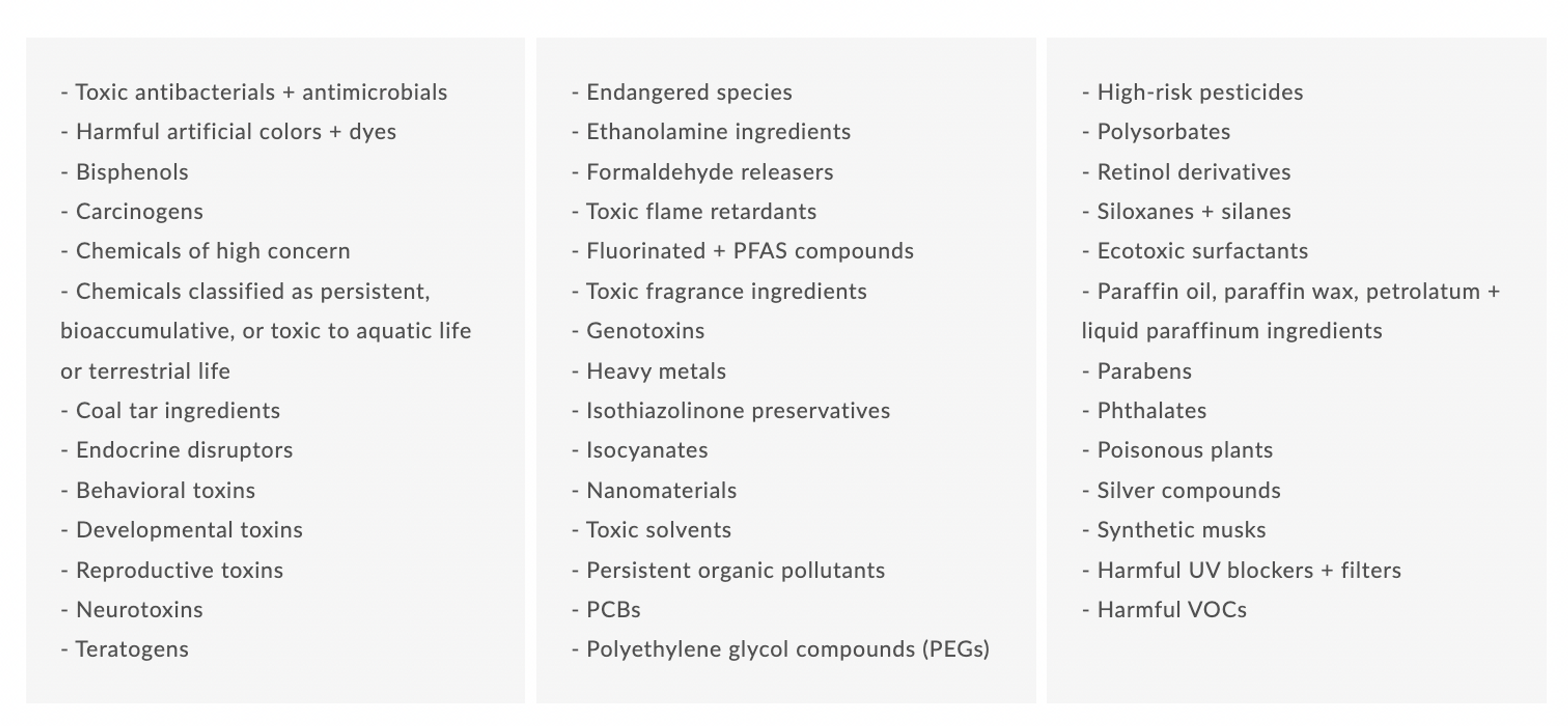 This is a list of harmful additives.