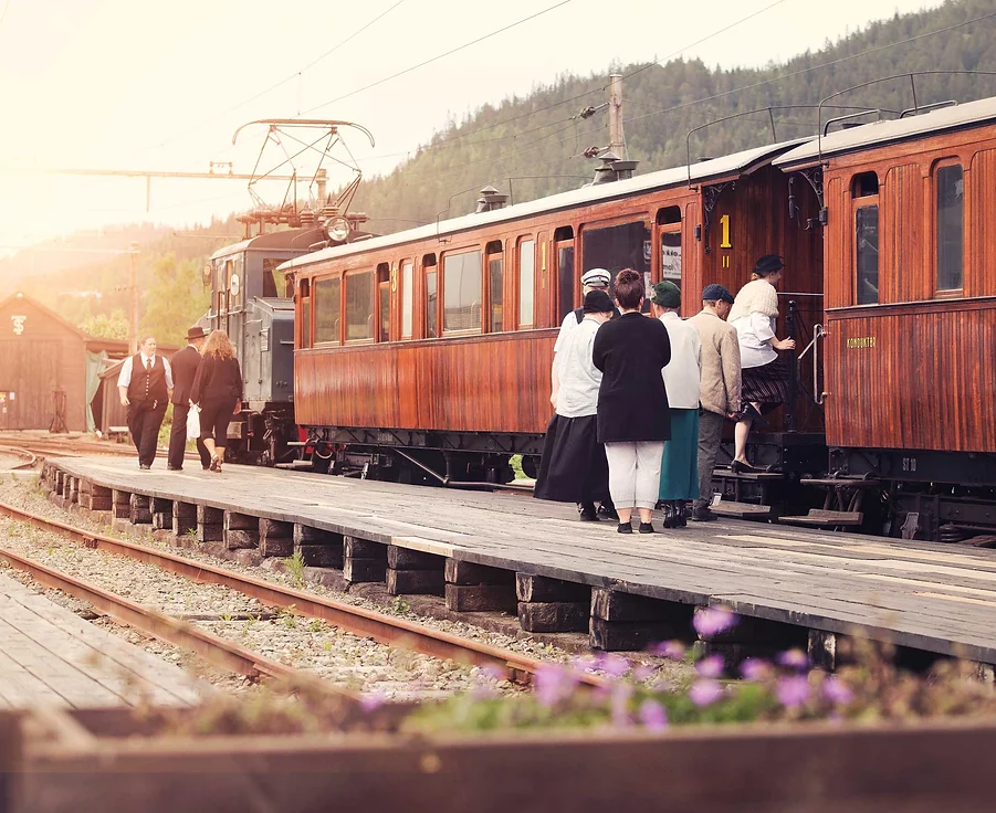 Old train at Thamshavn railway