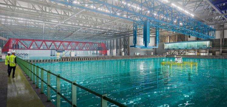 Photo: The Ocean Basin Laboratory (Image courtesy of Statsbygg, LINK Arkitektur) - mockup of what the research basin will look like