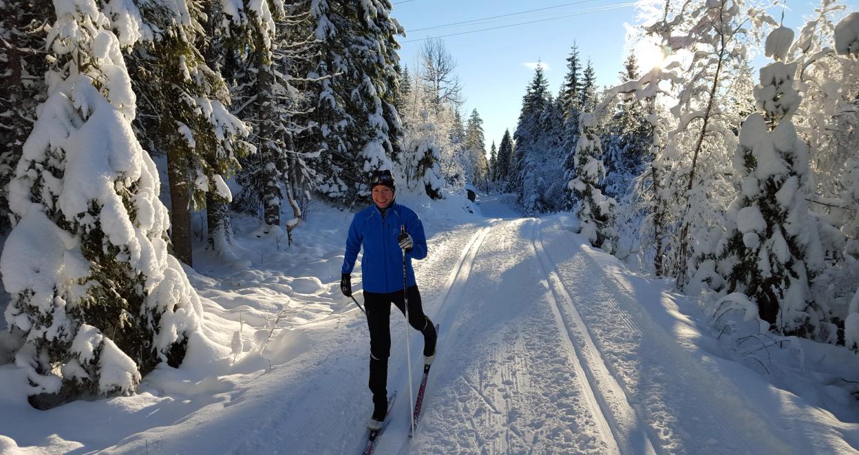 Tiffany Otis crosscountry skiing in Trondheim
