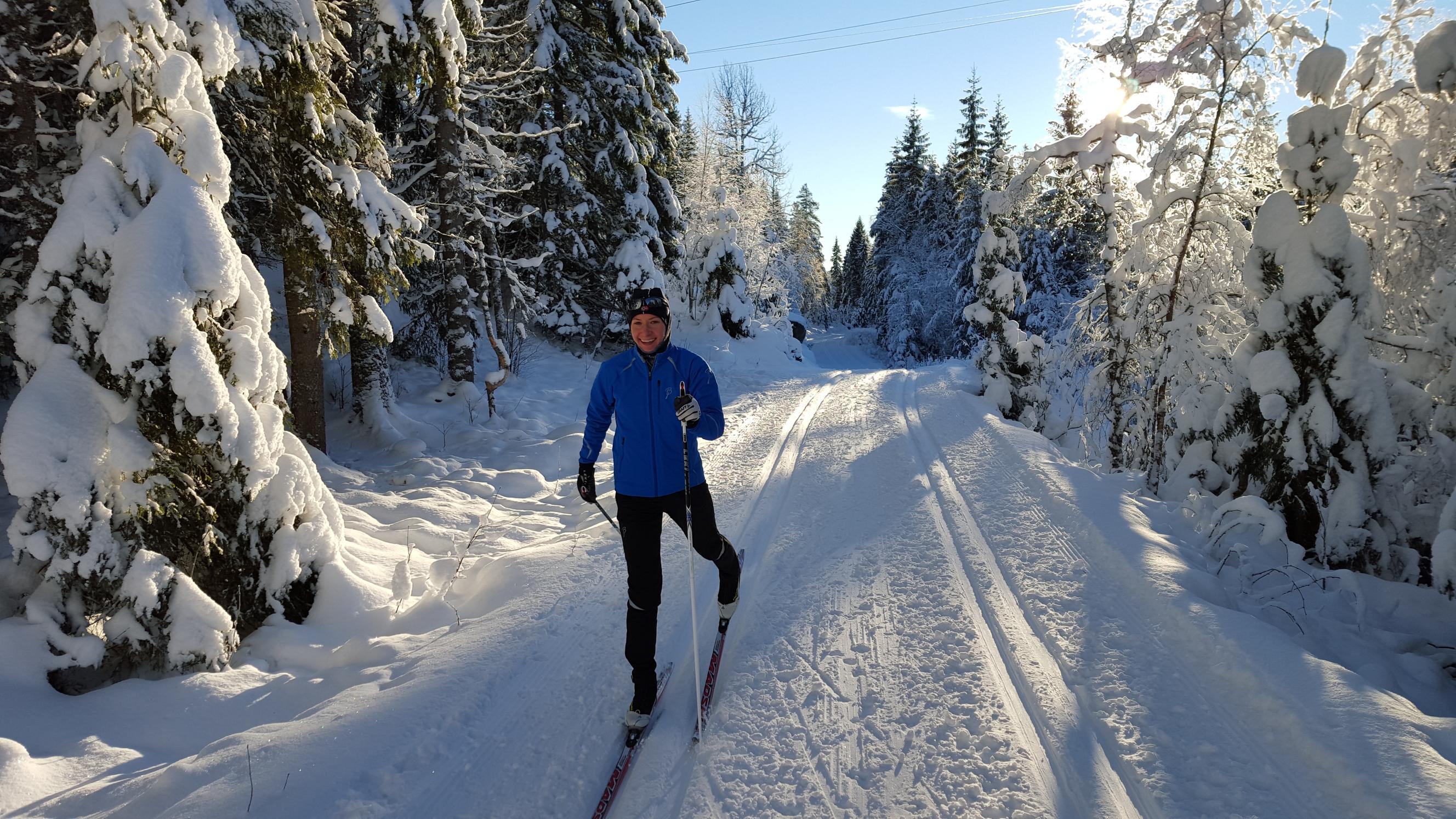 Tiffany Otis crosscountry skiing in Trondheim