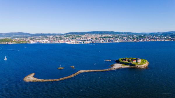 Munkholmen Island and Trondheim in the background