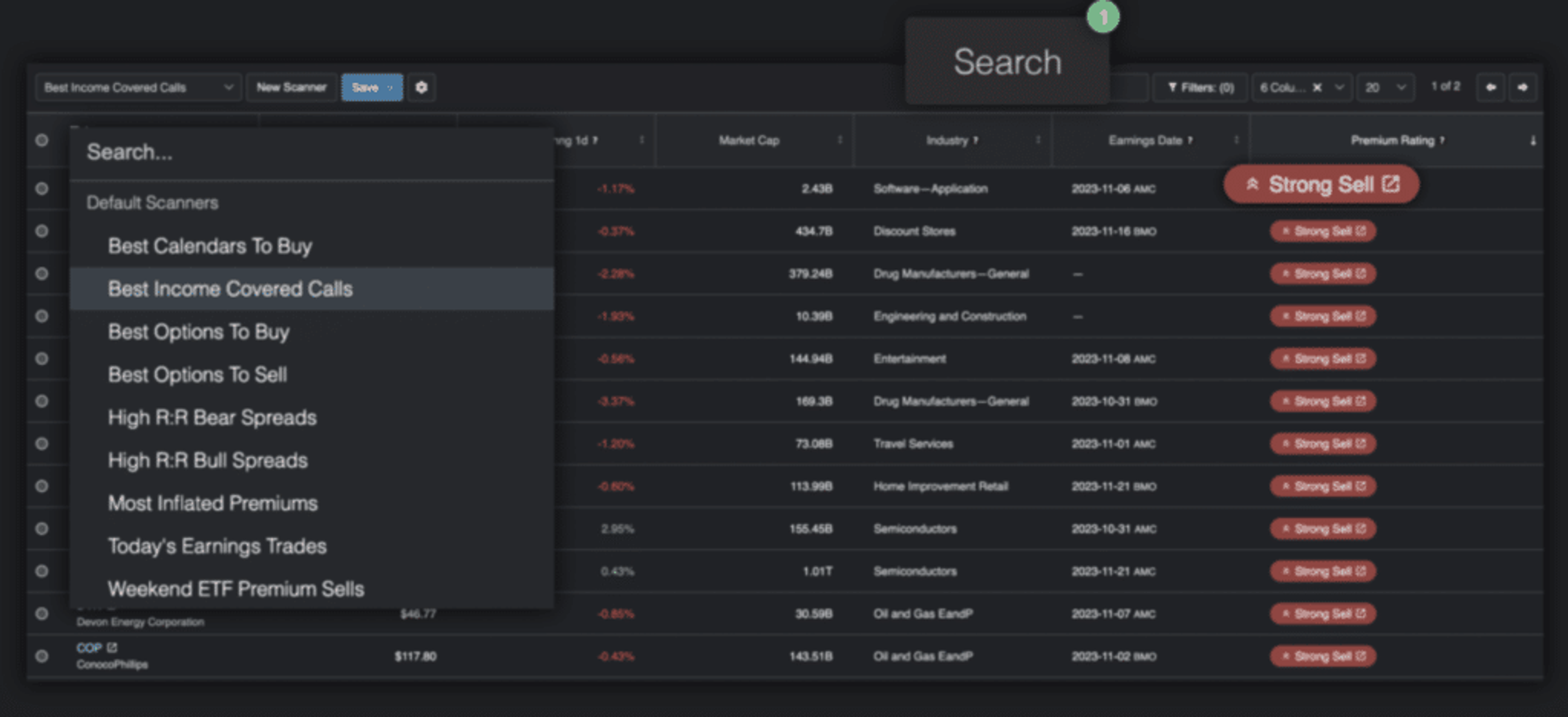 Trade Nine Out-Of-The-Box Option Premium Strategies Using The Predicting Alpha Terminal