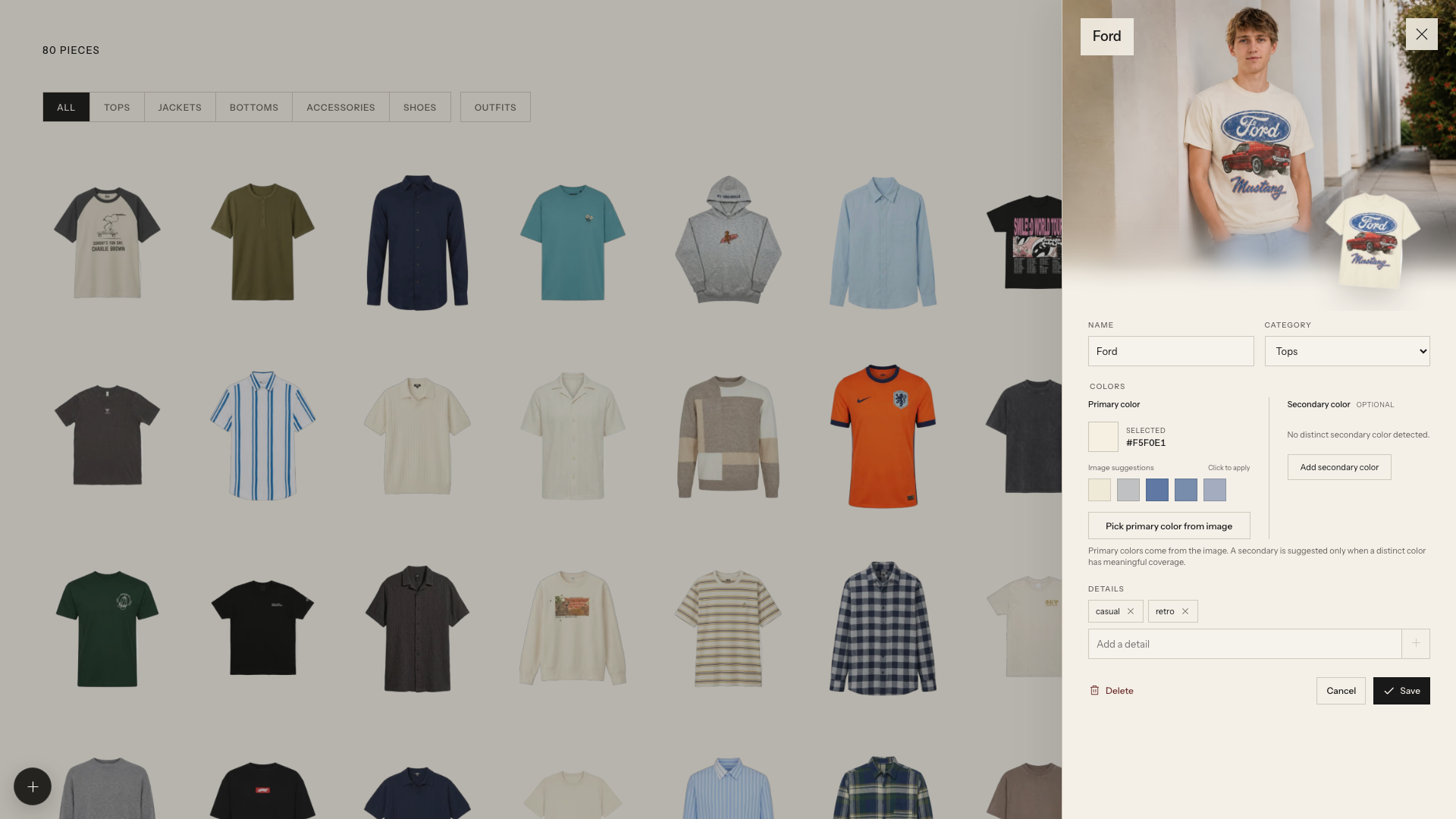Digital closet