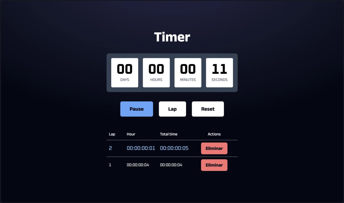 Timer app