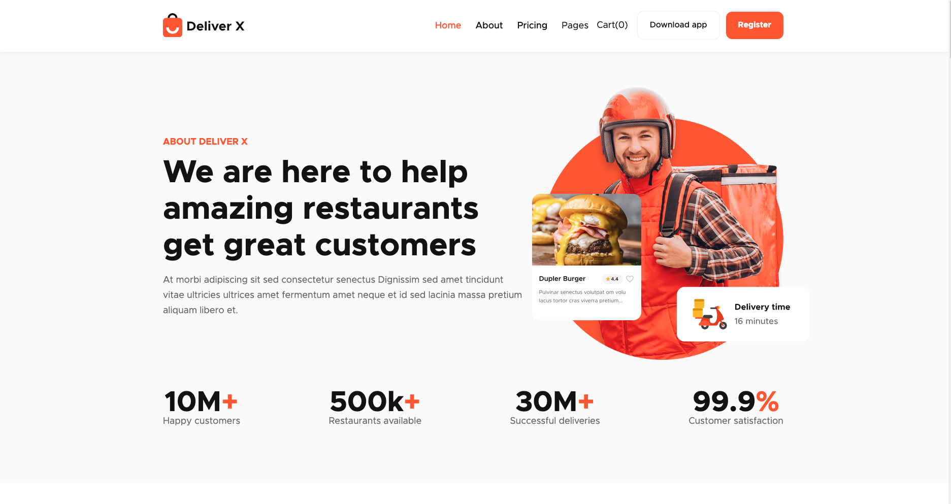 Deliver X clone - Coding test