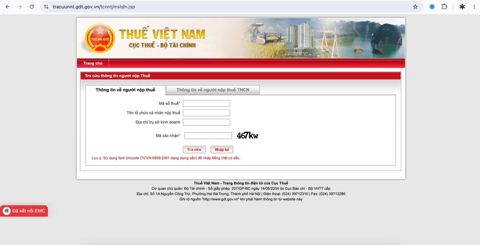  Vietnam Tax Payer Information Search Portal