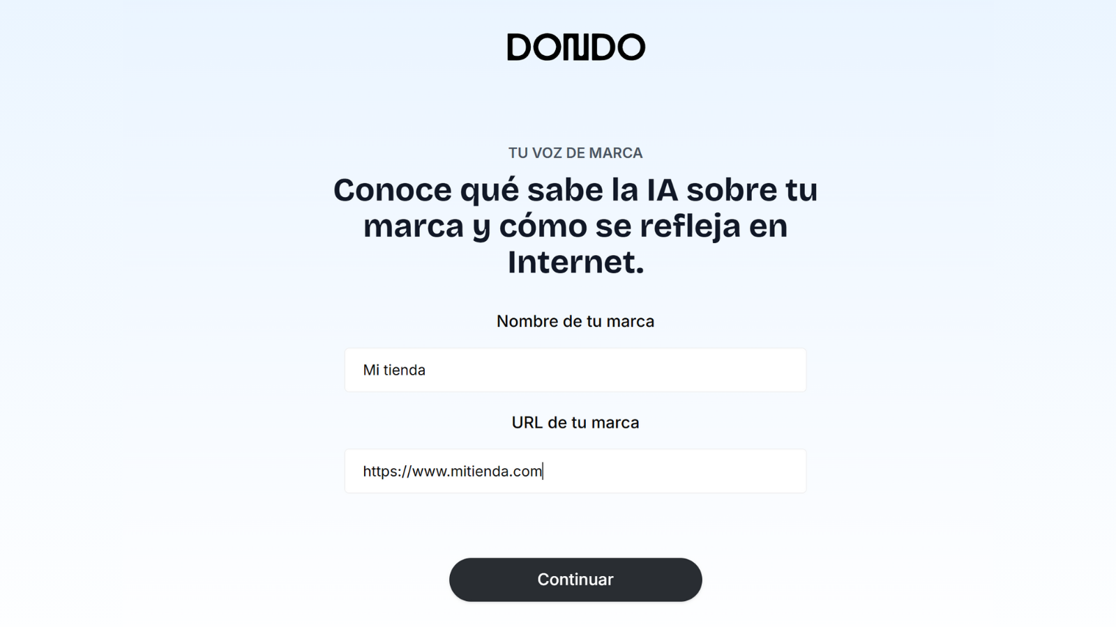 Generador de voz de marca de Dondo IA