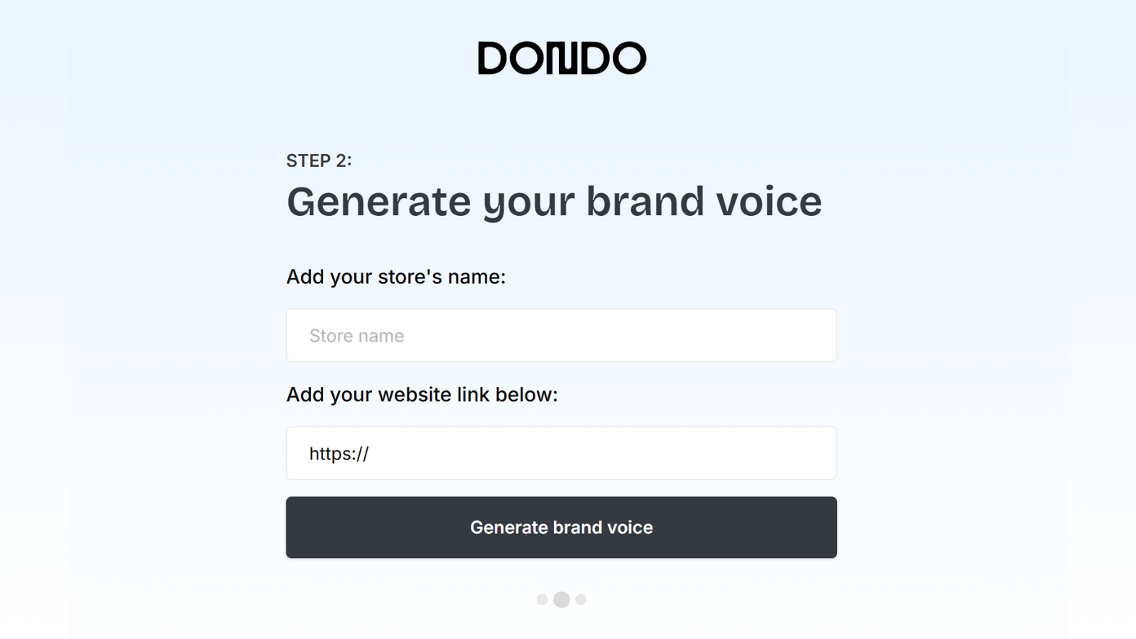 Dondo brand voice AI generator