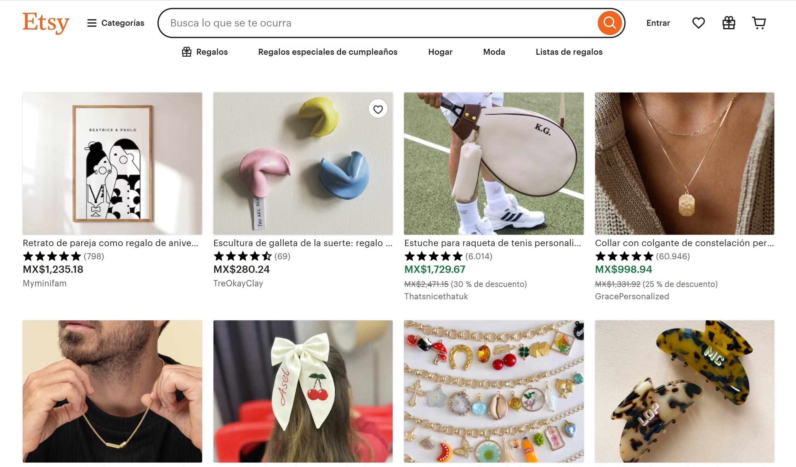 categoria regalos de cumpleaños etsy mexico