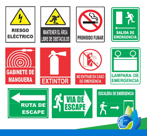 Curso de la NOM 026 de la STPS colores en señales informativas