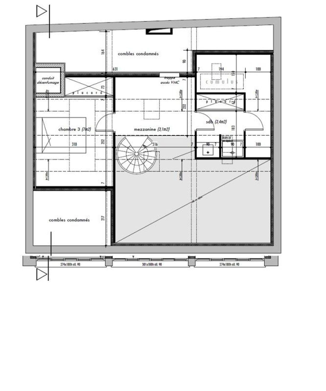 Location T4 duplex Capitole 79.42 m²  ( colocations acceptées )