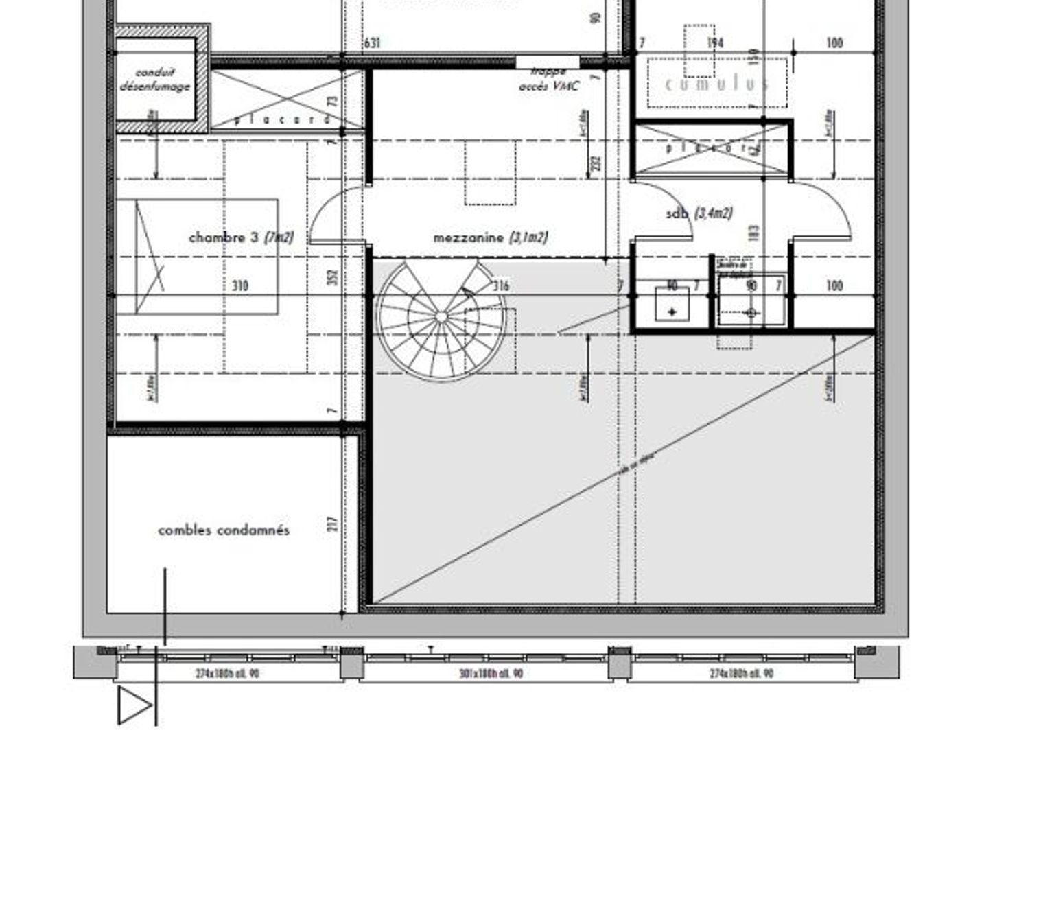 Location T4 duplex Capitole 79.42 m² ( colocations acceptées )