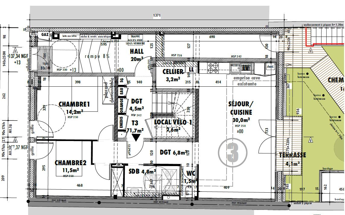 Location charmant T3 avec jardin quartier Compans