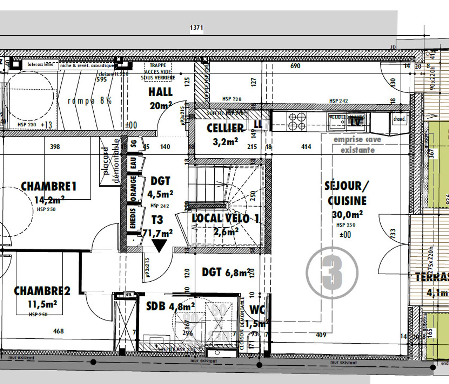 Location charmant T3 avec jardin quartier Compans