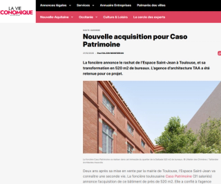 article de presse la Vie économique du Sud Ouest