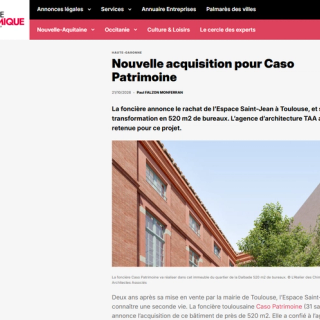 article de presse la Vie économique du Sud Ouest