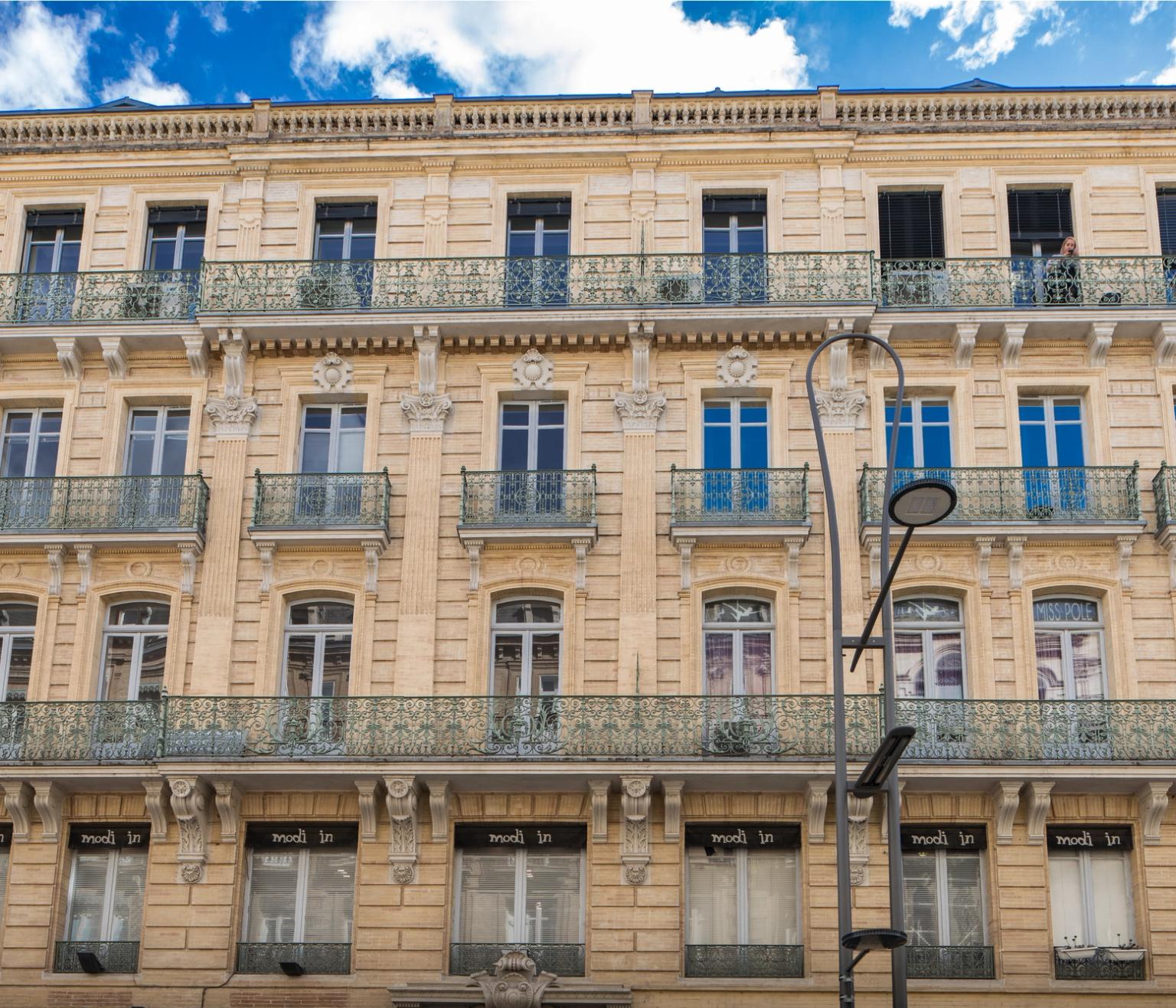 façade de l'immeuble 36 alsace lorraine toulouse