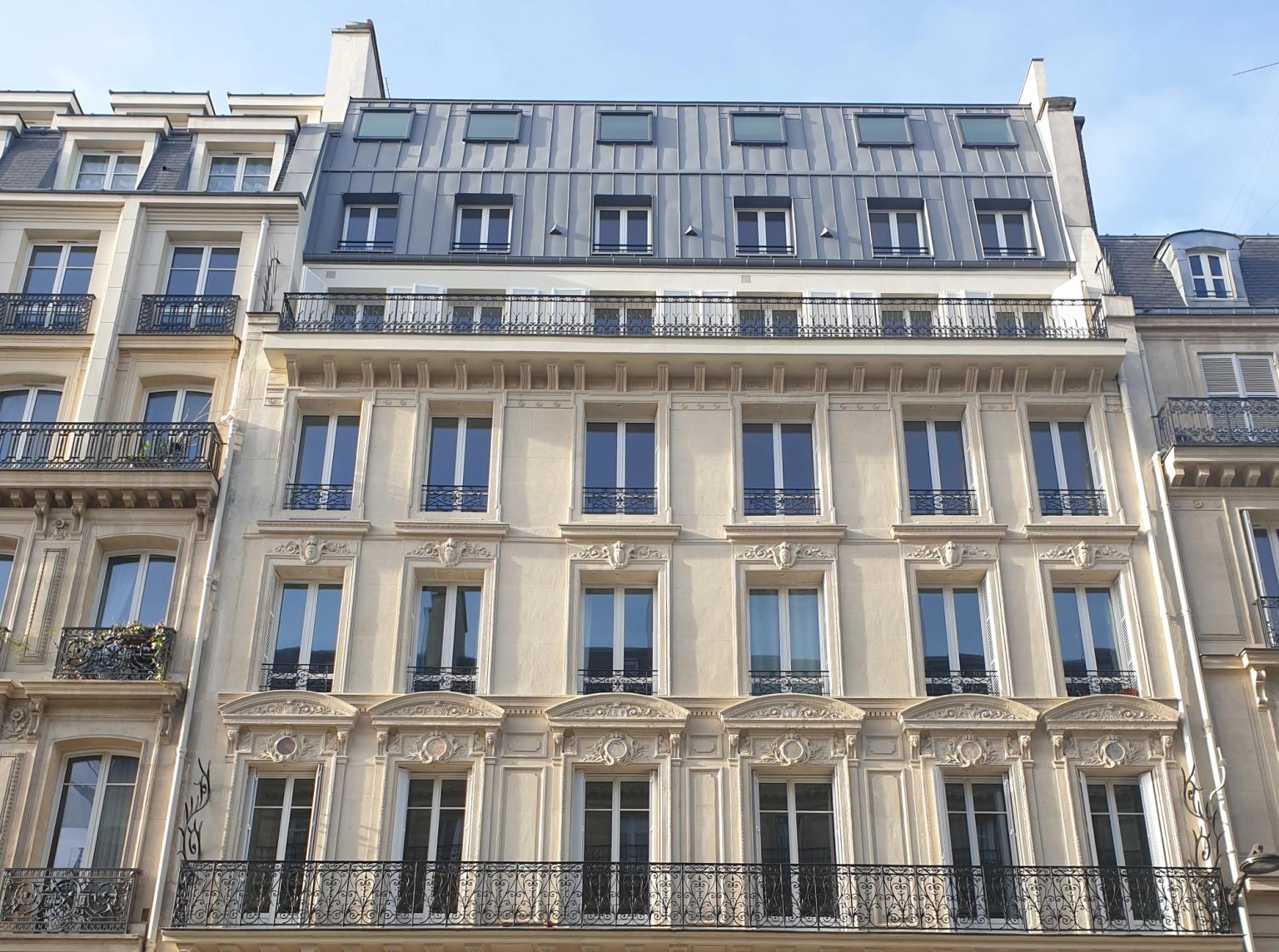 façade de l'immeuble rue de Rome